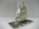 The Sailboat Of Silver985 Of Japan.  120g/ 4.  22oz.  2masts.  Takehiko ' S Work. Other Antique Sterling Silver photo 1