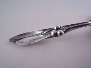 Whiting Sterling Silver Figural Aesthetic Mistletoe Bon Bon Nut Spoon photo