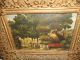 Old Oil Painting,  { Woman Near Her Cottage In The Woods,  Frame} Is Antique Other Antique Decorative Arts photo 2