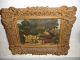 Old Oil Painting,  { Woman Near Her Cottage In The Woods,  Frame} Is Antique Other Antique Decorative Arts photo 4