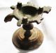 Antique Traditional Indian Ethnic Ritual Bronze Oil Lamp Rare Collectible Lamps photo 4