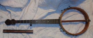 Antique Banjo L.  B.  Gatcomb Co.  Gatcomb Standerd Boston 5 String Parts Or Restore photo