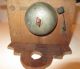 Antique 8 Day Wag Clock Movement German Signed Wood Dial Bell Needs Verge Parts Clocks photo 6