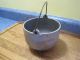 Antique Heavy Aluminum Pot With Brass Handle Hearth Ware photo 2