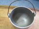 Antique Heavy Aluminum Pot With Brass Handle Hearth Ware photo 4