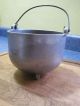 Antique Heavy Aluminum Pot With Brass Handle Hearth Ware photo 8