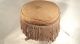 Neat Petite Old Antique Foot Stool Hassock With Fringe 1900-1950 photo 3