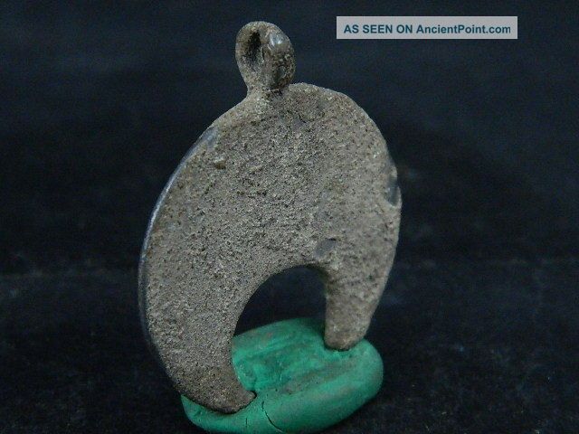 Ancient Bronze Moon Pendant,  Luristan 500 Bc S6028 Near Eastern photo
