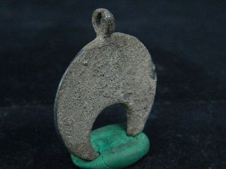 Ancient Bronze Moon Pendant,  Luristan 500 Bc S6028 photo