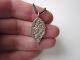 Absolutely Rare Ancient Viking Gilded Silver Amulet Engraved Viking photo 3