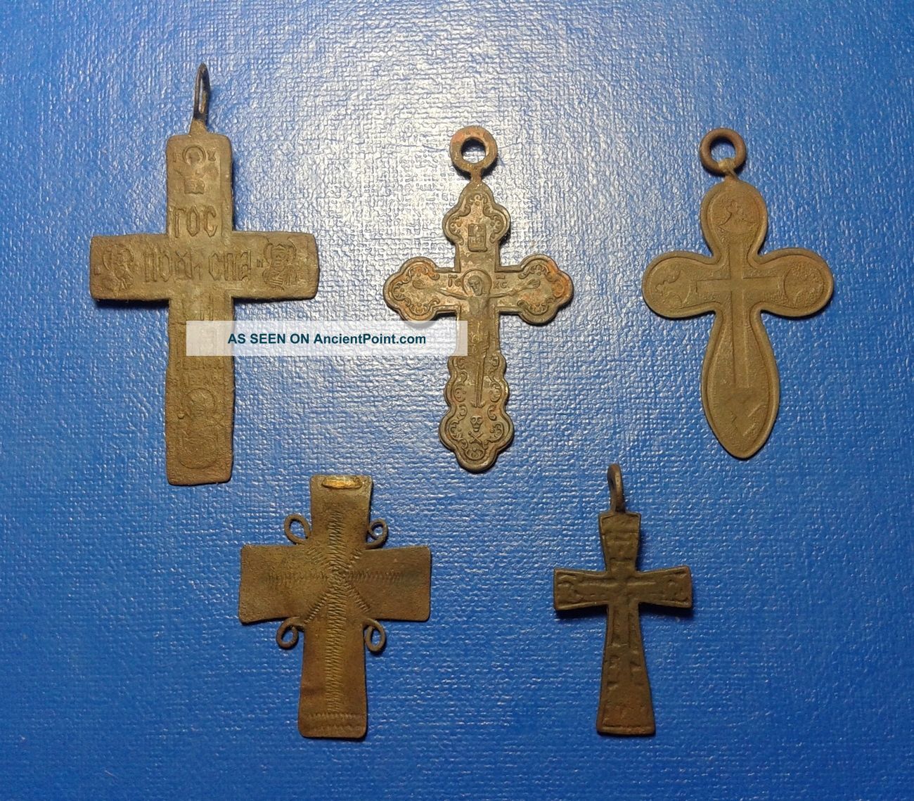 5 Ancient Bronze Crosses.  №7. Other Antiquities photo