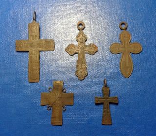 5 Ancient Bronze Crosses.  №7. photo