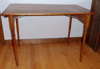Antique Paris Mfg.  Co.  No.  1 Folding Wood Sewing Table With Measure C.  1910 photo