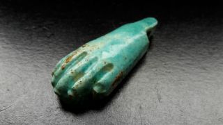 Egyptian Blue Glazed Hand Amulets Protected The Limbs And Extremities photo