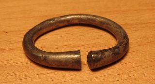 Scythian Big Silver Ring - Temporal Men 7 - 3 Th Century Bc 