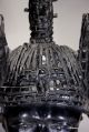 African Nigerian Tribal Art Benin Ebony Wood Carved Oba Statue Other African Antiques photo 6