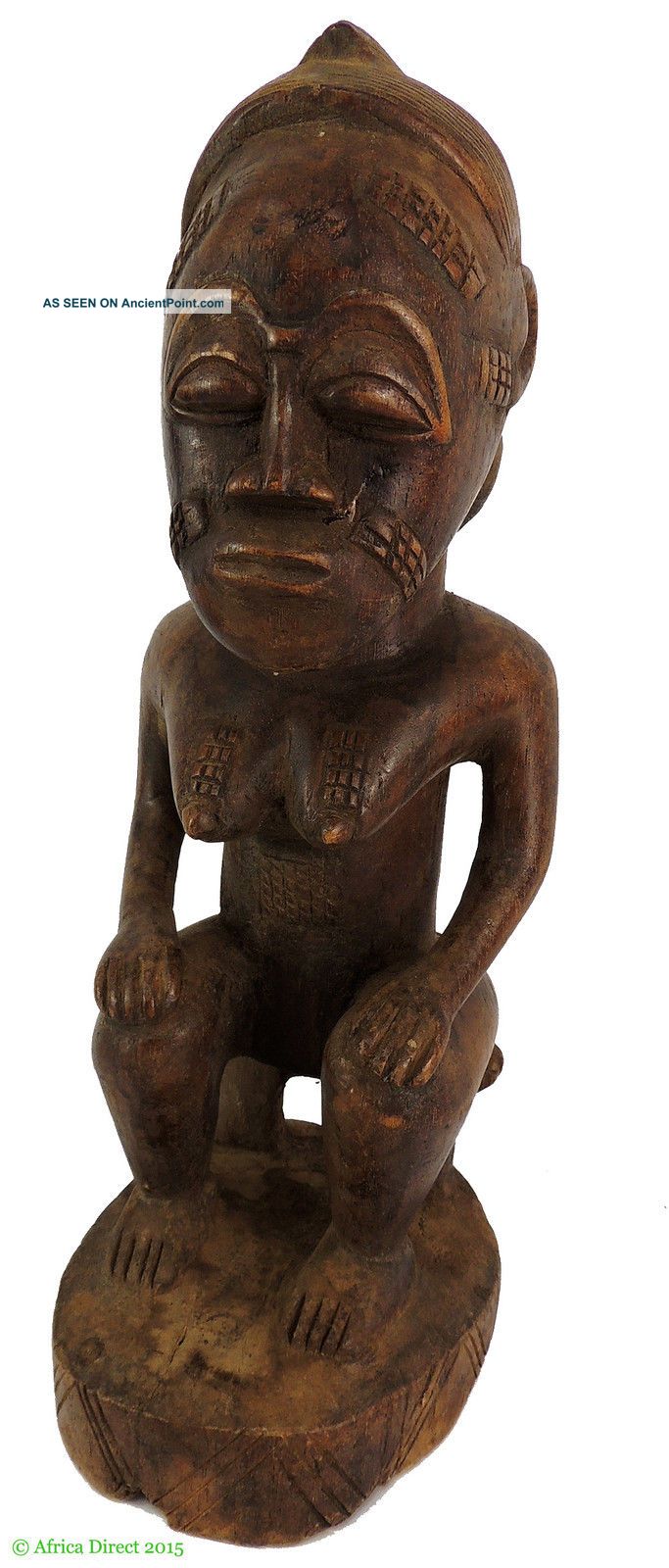 Baule Seated Female Asie Usu Ivory Coast African Art Was $165 Sculptures & Statues photo