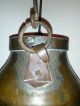 Copper/brass Kettle/urn Antique Primitive Iron Forged Handle Pail Handmade Hearth Ware photo 2