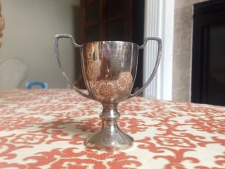 Antique Trophy Vintage Old Loving Cup Prize Flower Show Neat Sports Display photo