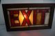 Exit Sign Stained Leaded Glass Vintage 1900-1940 photo 4