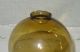 Vintage Honey Amber Glass Plain Round Lightning Rod Ball - Slightly Smaller Weathervanes & Lightning Rods photo 1