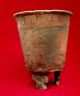 Teotihuacan Clay Ceramic Incised Tripod Vessel Pre Columbian Pottery Aztec Mayan The Americas photo 4