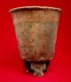 Teotihuacan Clay Ceramic Incised Tripod Vessel Pre Columbian Pottery Aztec Mayan The Americas photo 5