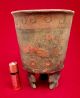 Teotihuacan Clay Ceramic Incised Tripod Vessel Pre Columbian Pottery Aztec Mayan The Americas photo 7