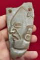 Maya Incised Jade Green Stone Plate Plaque Pendant Antique Precolumbian Artifact The Americas photo 8