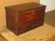 Great 19th C Pa Miniature Paneled Blanket Chest In Best Grained Paint Primitives photo 4