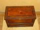Great 19th C Pa Miniature Paneled Blanket Chest In Best Grained Paint Primitives photo 6
