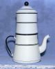 Coffee Biggin Percolator Antique French Enamel Ware Granite Tin Grinder Cup Pot Other Antique Home & Hearth photo 2