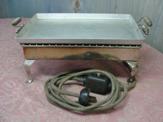 Antique 1914 Chrome Westinghouse E & M Co Early Electric Toaster Griddle photo