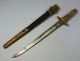 H989: Katana,  Real Japanese Military Sword Dagger For Navy Called Shikito. Swords photo 1