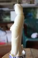 Antique Chinese Hand Carved Natural White Soap Stone Kwan - Yin Statue Kwan-yin photo 1