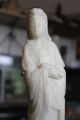 Antique Chinese Hand Carved Natural White Soap Stone Kwan - Yin Statue Kwan-yin photo 4