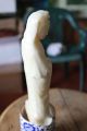 Antique Chinese Hand Carved Natural White Soap Stone Kwan - Yin Statue Kwan-yin photo 6