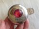 Antique Vtg Bridle Rosette Button Pink Glass Jewel 2 Inches Fab Buttons photo 1