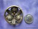 2246 – J – Stunning 3 Faceted Amethyst Pastes & 52 Faceted Cut Steels Old Button Buttons photo 3