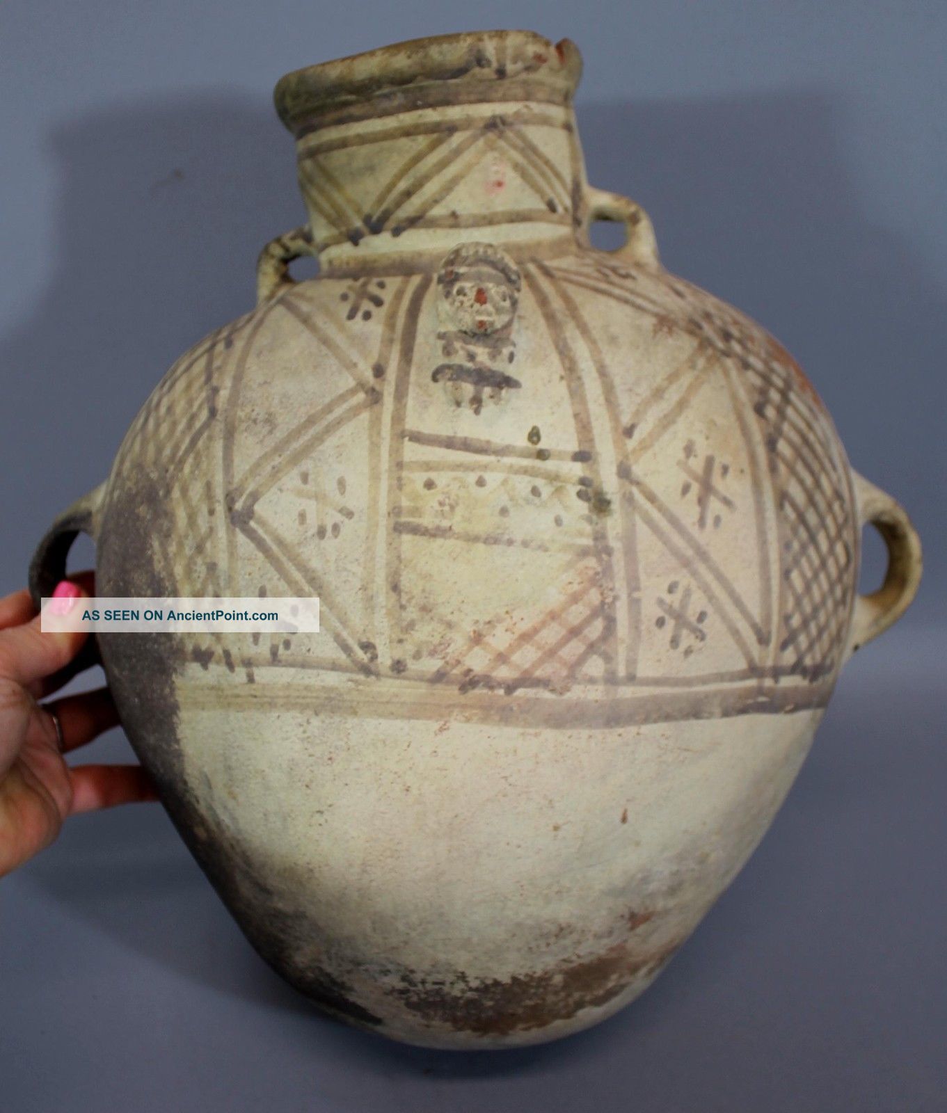 Large Ancient 1000 - 1470 Pre - Columbian Chancay Peruvian Pottery Storage Jar Pot The Americas photo