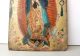 Antique Mexican Lady Of Guadalupe Folk Art Painted Tin Retablo Latin American photo 1