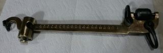 Fairbanks Antique Feed Bag Beam (brass) Scale 100lbs Primitive,  Polished.  Steampunk photo