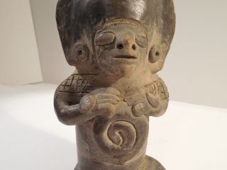Manteno Whistle Figure Ecuador Pre - Columbian Archaic Ancient Artifact Mayan Nr photo