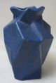 Rare Muncie Ruba Rombic Blue Glaze Ceramic Vase Mid-Century Modernism photo 1