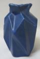 Rare Muncie Ruba Rombic Blue Glaze Ceramic Vase Mid-Century Modernism photo 2