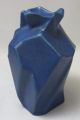 Rare Muncie Ruba Rombic Blue Glaze Ceramic Vase Mid-Century Modernism photo 6