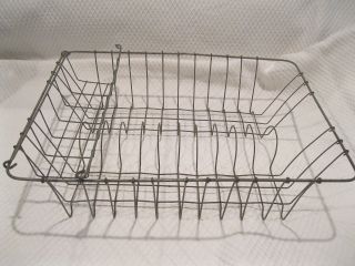 Antique Vintage Wire Dish Drying Rack Primitive Kitchen Tool Drainer photo