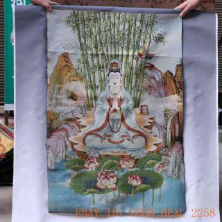 Tibetan Nepal Silk Embroidered Thangka Tara Tibet Buddha - - Kwan - Yin 153 photo