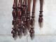 6 Victorian Reclaimed Wooden Spindles - Mahogany Other Antique Architectural photo 1