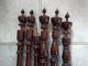 6 Victorian Reclaimed Wooden Spindles - Mahogany Other Antique Architectural photo 2